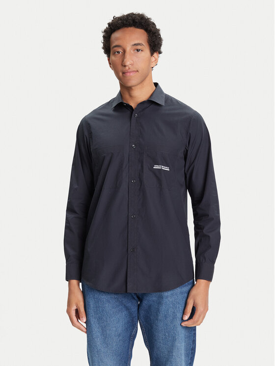 Рубашка regular fit XM000959 AF12994 UB101 Armani Exchange, синий 
Рубашка regular fit XM000959 AF12994 UB101 Armani Exchange, синий