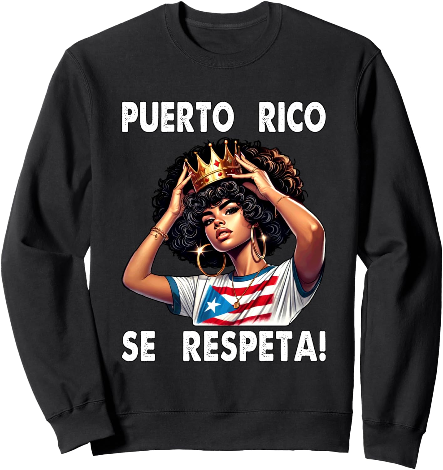 Толстовка с флагом Puerto Rico Se Respeta Afro Boricua Queen Crown PR Puerto Rico Se Respeta Collection, More Here, черный
Толстовка с флагом Puerto Rico Se Respeta Afro Boricua Queen Crown PR Puerto Rico Se Respeta Collection, More Here, черный