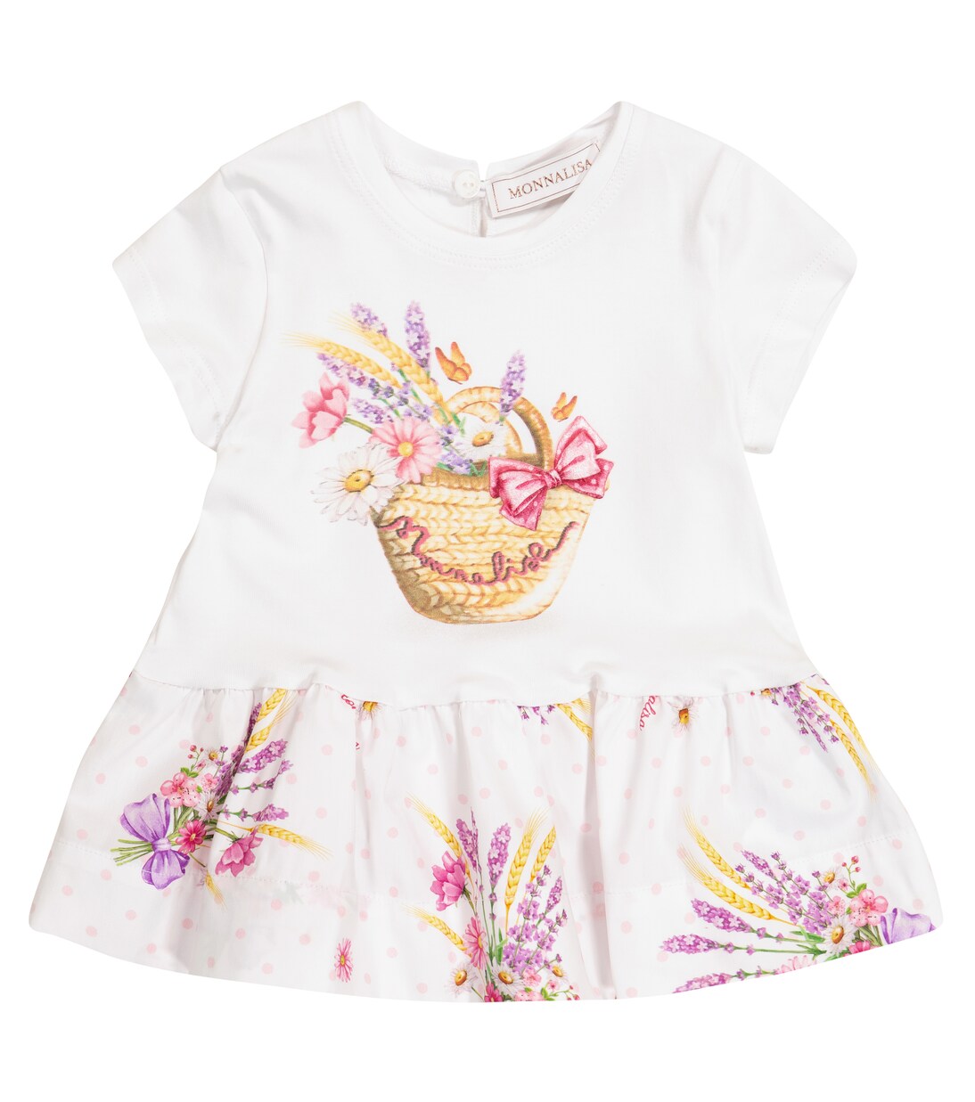 Платье из эластичного хлопка с детским принтом Monnalisa, Bianco
Платье из эластичного хлопка с детским принтом Monnalisa, Bianco