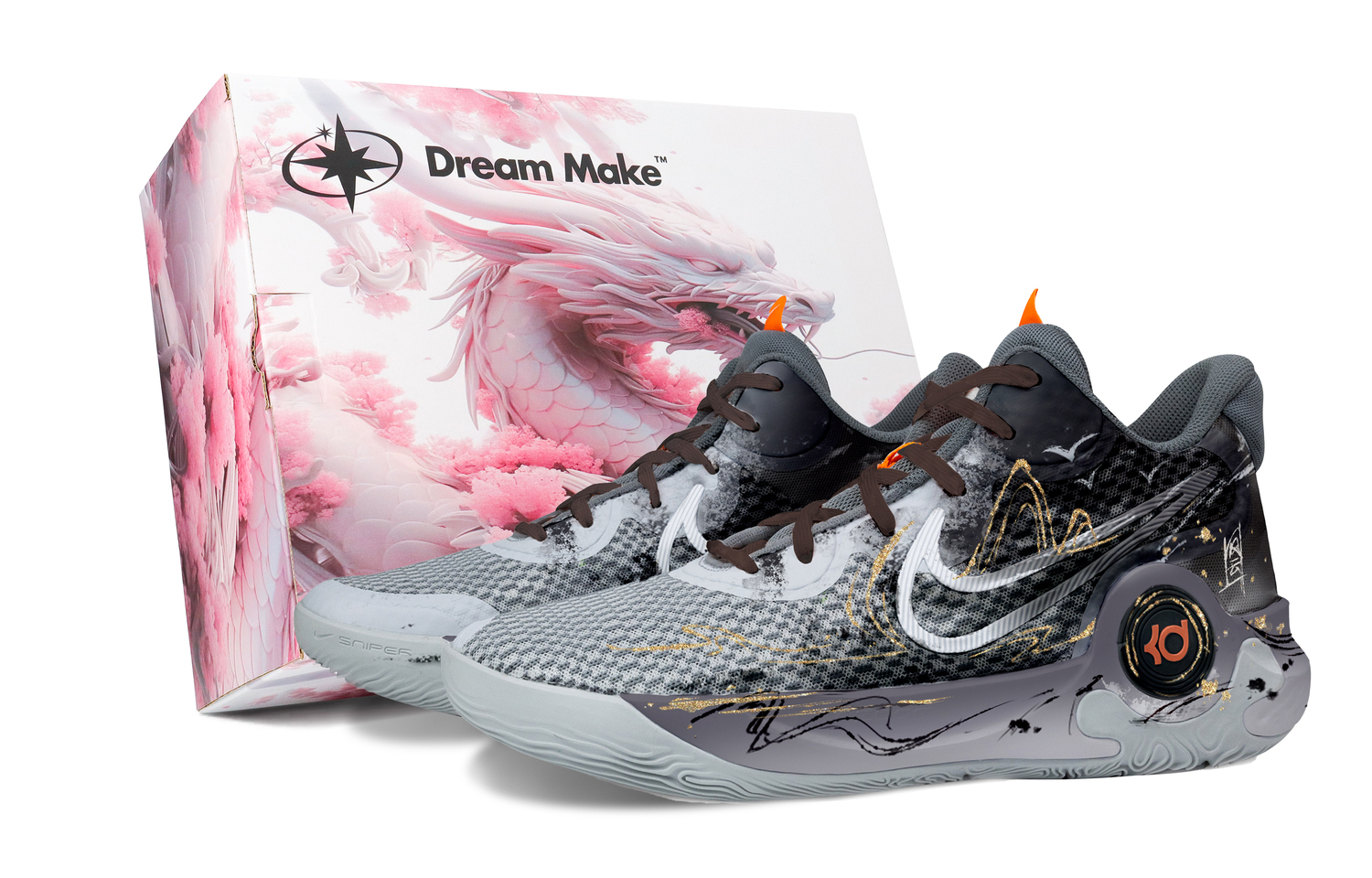 Nike Кроссовки баскетбольные KD Trey 5 IX с амортизацией, противоскользящие и износостойкие, мид-топ, унисекс, черно-золотые, цвет Black Gold
Nike Кроссовки баскетбольные KD Trey 5 IX с амортизацией, противоскользящие и износостойкие, мид-топ, унисекс, черно-золотые, цвет Black Gold