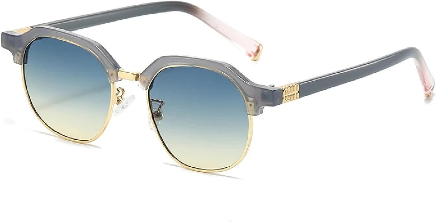 Классические солнцезащитные очки в полуободковой оправе для мужчин, овальные солнцезащитные очки для женщин, винтажные очки для женщин с защитой от УФ-излучения UV400 TKKTLLT, Gray Green Tea
Классические солнцезащитные очки в полуободковой оправе для мужчин, овальные солнцезащитные очки для женщин, винтажные очки для женщин с защитой от УФ-излучения UV400 TKKTLLT, Gray Green Tea