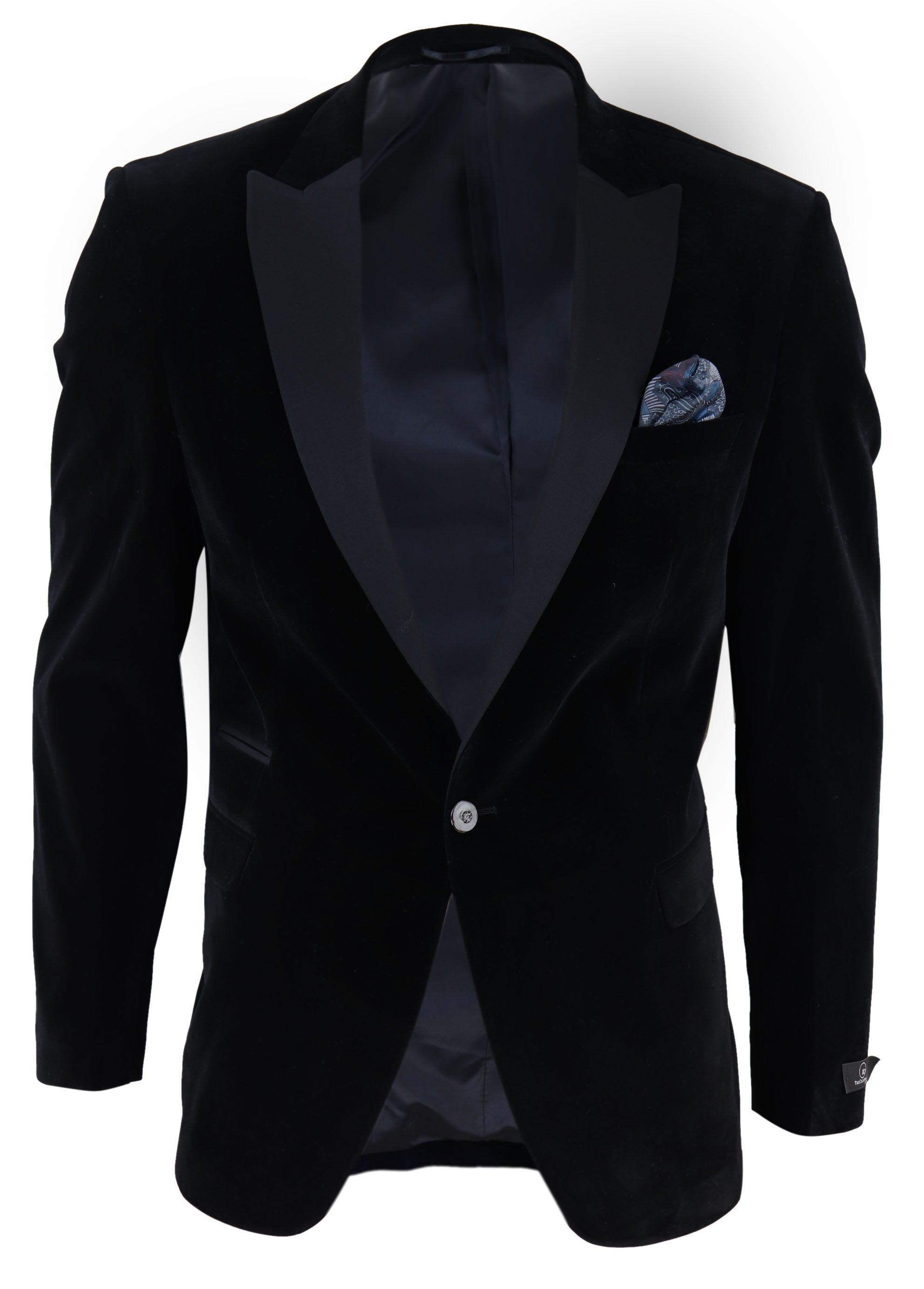 Бархатный пиджак-смокинг на 1 пуговице TruClothing, черный
Бархатный пиджак-смокинг на 1 пуговице TruClothing, черный