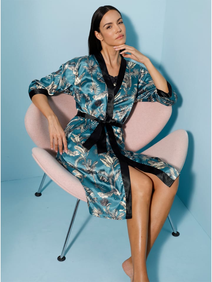 Creation L Халат с принтом цвета аквапетрол-шампань
Creation L Халат с принтом цвета аквапетрол-шампань