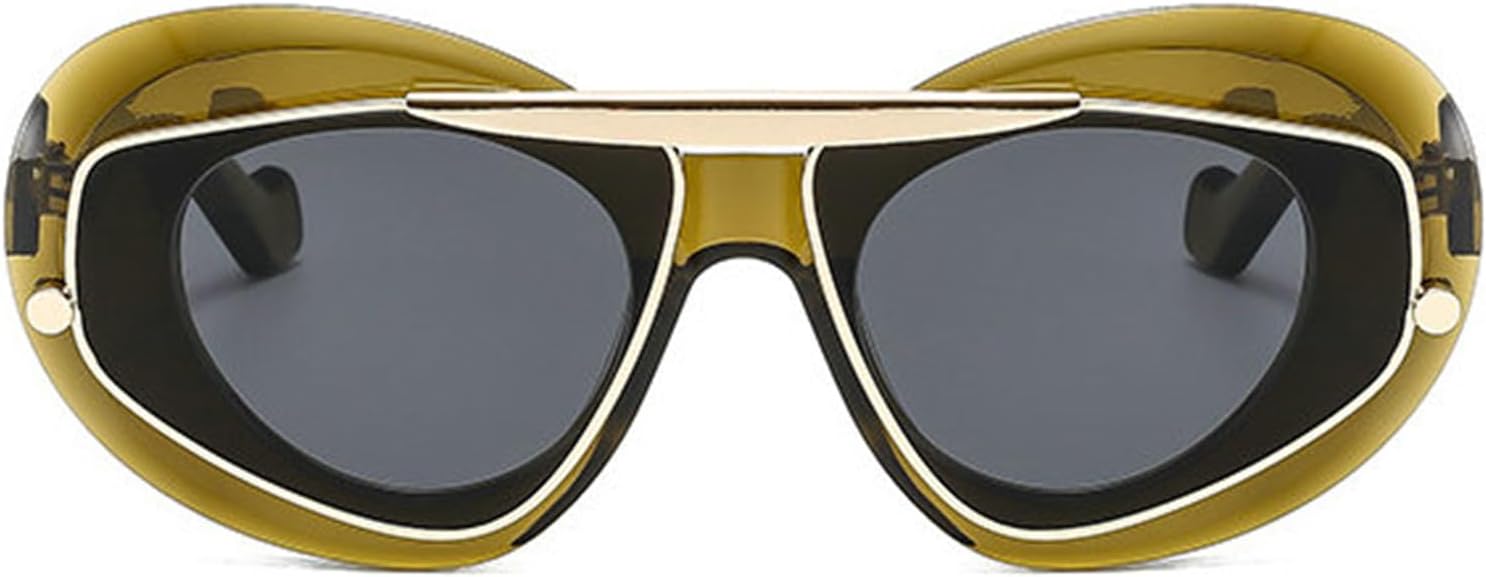 Солнцезащитные очки Helena Punk Oval 2000-х годов для женщин и мужчин в стиле Y2K, хип-хоп, роскошные квадратные солнцезащитные очки с защитой от УФ-излучения UV400, унисекс, размер S65, Green
Солнцезащитные очки Helena Punk Oval 2000-х годов для женщин и мужчин в стиле Y2K, хип-хоп, роскошные квадратные солнцезащитные очки с защитой от УФ-излучения UV400, унисекс, размер S65, Green