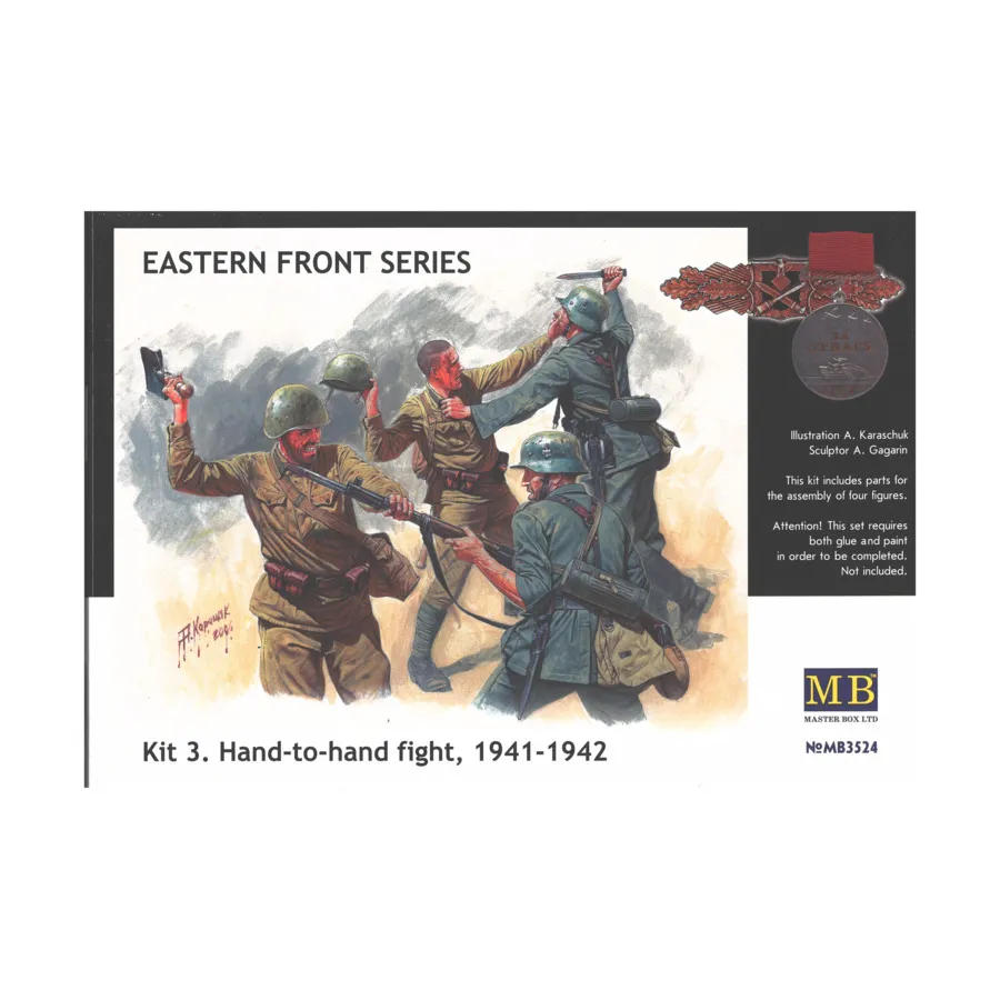 Рукопашный бой, немецкая и русская пехота 1941-1942 гг., Eastern Front Battle Series (1:35) (Master Box)
Рукопашный бой, немецкая и русская пехота 1941-1942 гг., Eastern Front Battle Series (1:35) (Master Box)