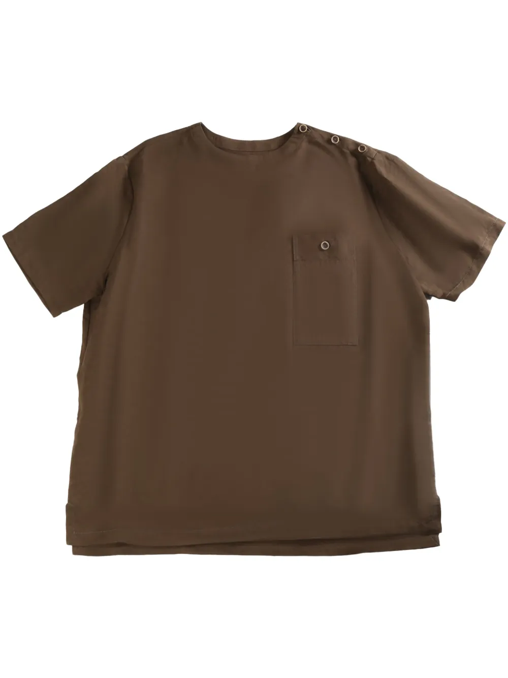 Футболка с застежкой на кнопку Uma Wang, коричневый
Футболка с застежкой на кнопку Uma Wang, коричневый