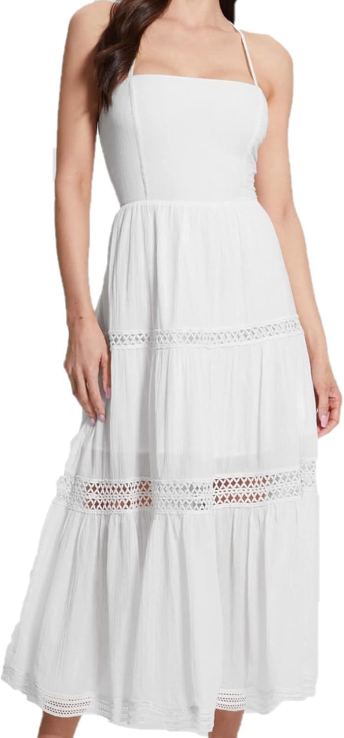 Женское платье Guess без рукавов с шнуровкой в пол, Pure White
Женское платье Guess без рукавов с шнуровкой в пол, Pure White