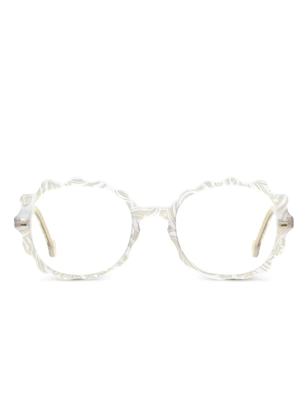 Очки в круглой оправе с фестонами L.A. Eyeworks, нейтральный
Очки в круглой оправе с фестонами L.A. Eyeworks, нейтральный