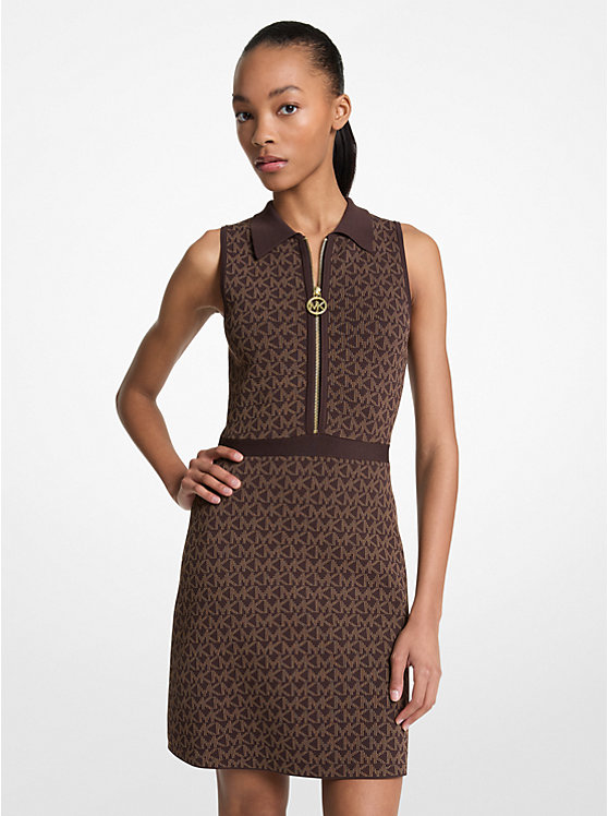 Платье на молнии с жаккардовым логотипом Michael Kors, коричневый
Платье на молнии с жаккардовым логотипом Michael Kors, коричневый
