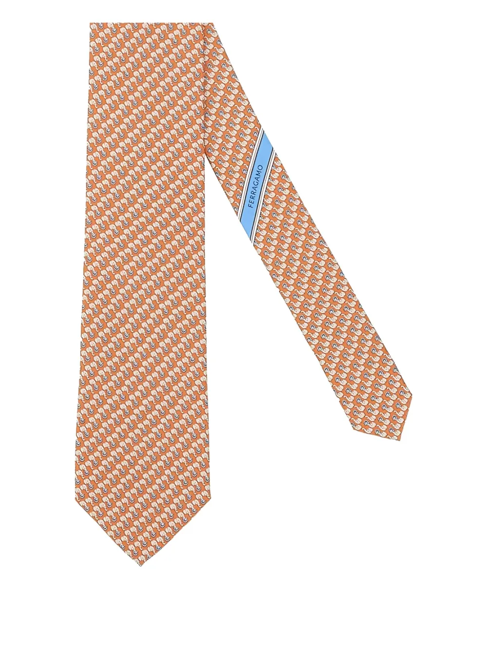 Шёлковый галстук с узором Ferragamo, оранжевый
Шёлковый галстук с узором Ferragamo, оранжевый
