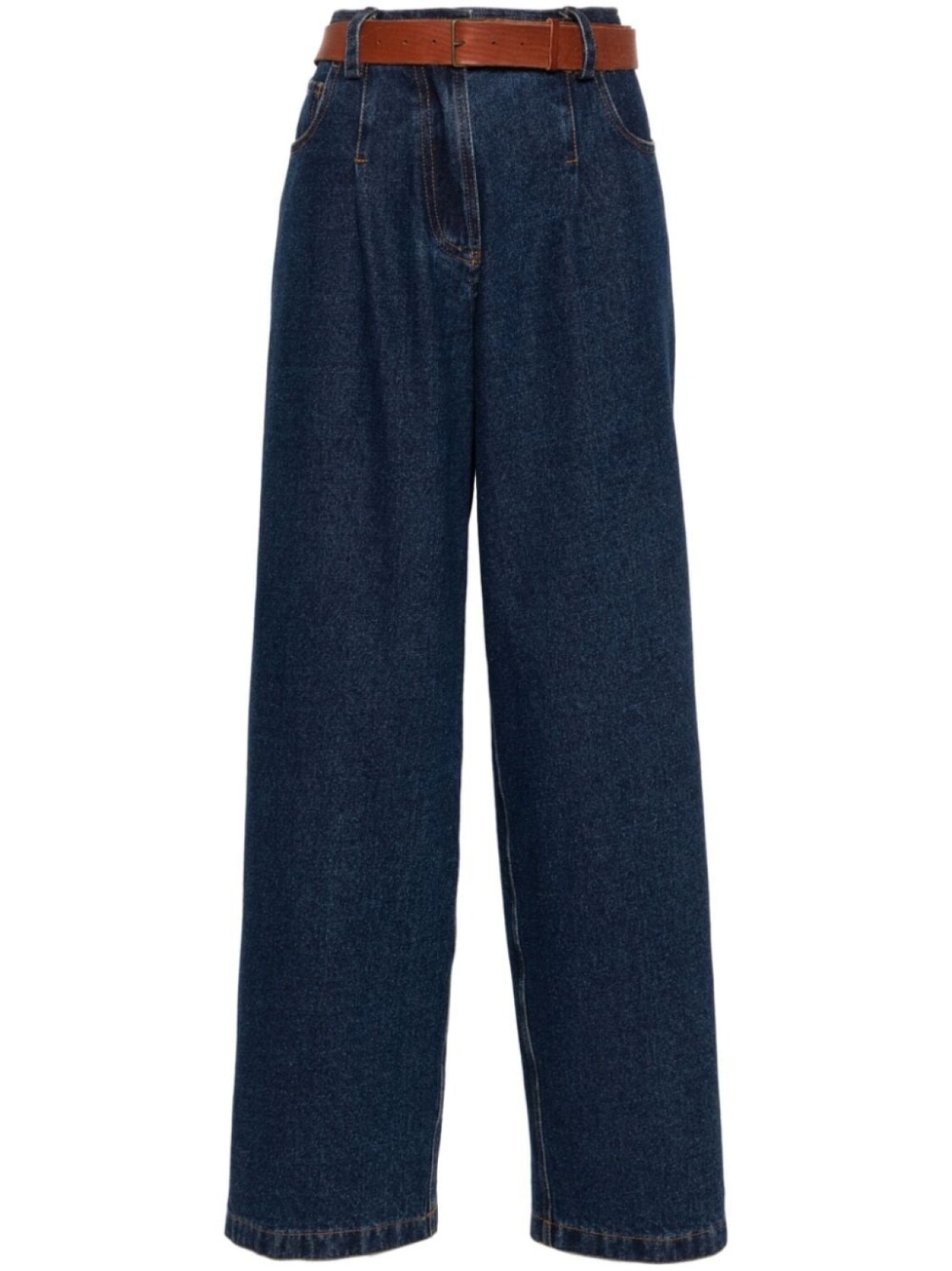 Forte Forte джинсы прямого кроя с поясом, синий
Forte Forte джинсы прямого кроя с поясом, синий