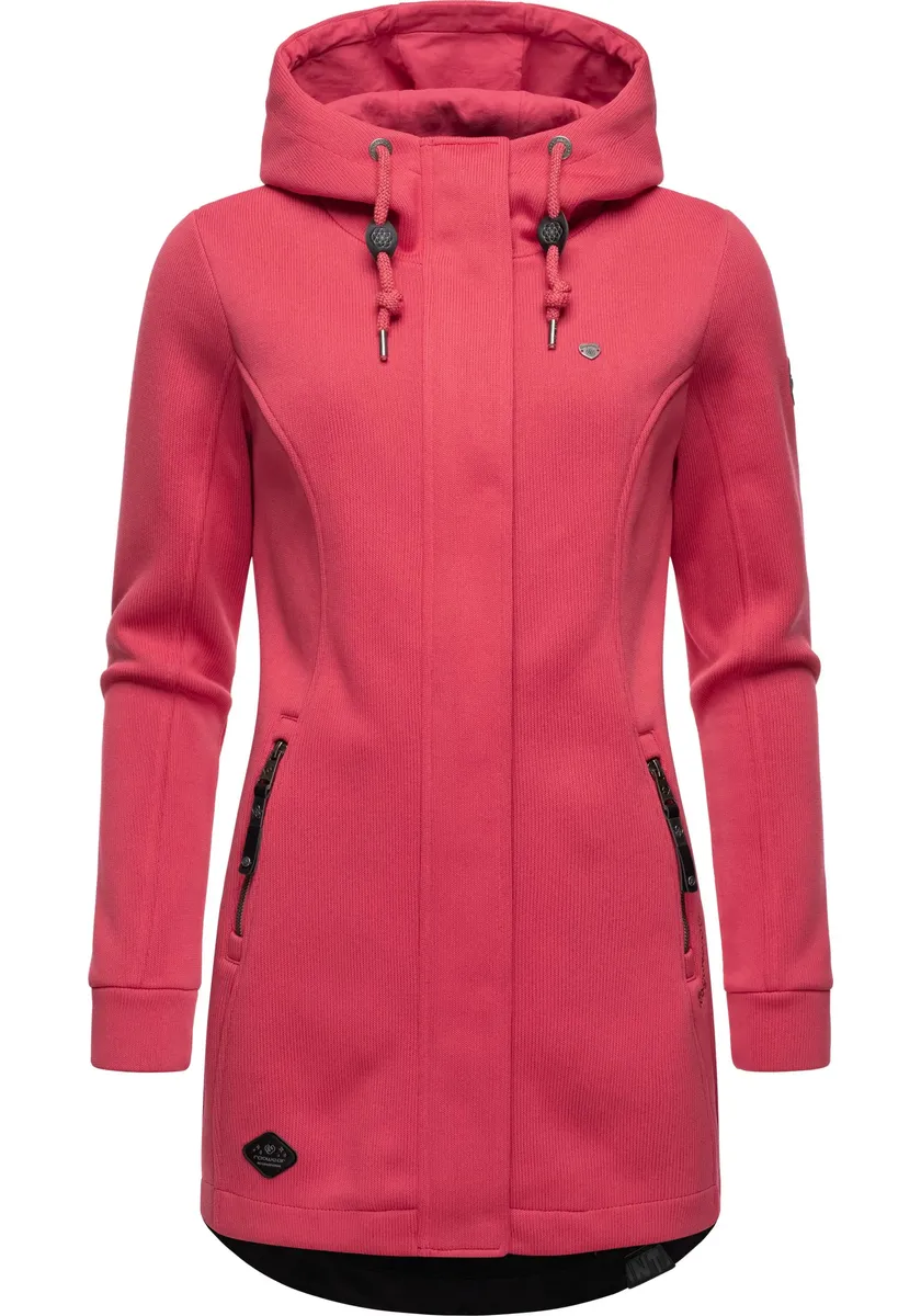 Толстовка с капюшоном Ragwear "Letti Bonded", спортивная куртка с капюшоном тонкой вязки, малиновый 
Толстовка с капюшоном Ragwear "Letti Bonded", спортивная куртка с капюшоном тонкой вязки, малиновый