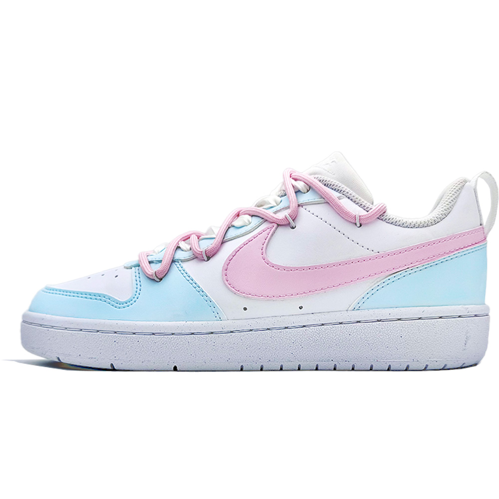 Nike Детские кроссовки для скейтбординга Court Borough с низким верхом, противоскользящие, синие, белые, подростковые 
Nike Детские кроссовки для скейтбординга Court Borough с низким верхом, противоскользящие, синие, белые, подростковые