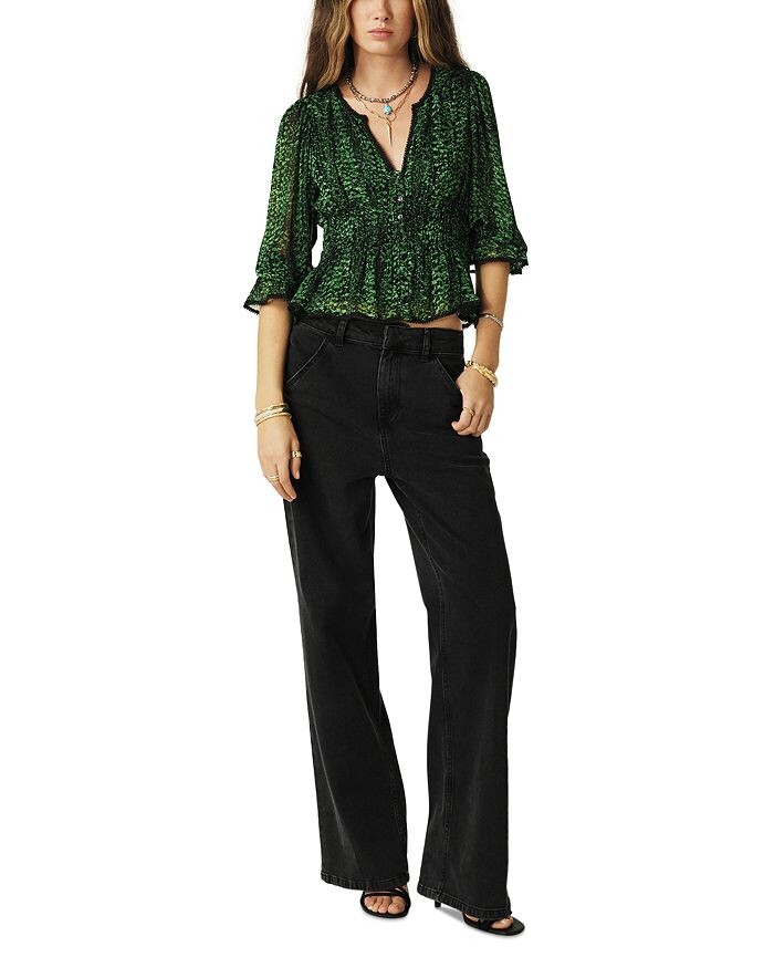 Ba&sh Рубашка с баской и чили, зеленый
Ba&sh Рубашка с баской и чили, зеленый