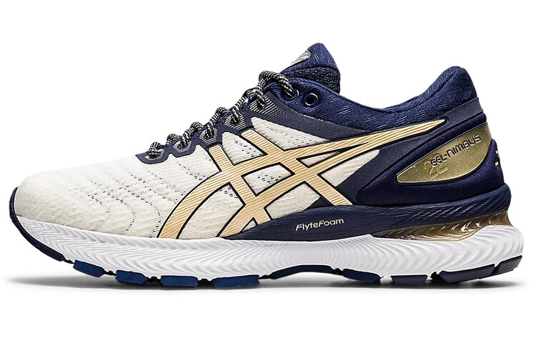 Кроссовки GEL-Nimbus 22 женские с низким верхом, белые/королевские синие Asics 
Кроссовки GEL-Nimbus 22 женские с низким верхом, белые/королевские синие Asics