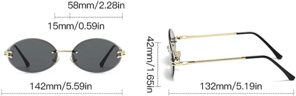 Женские солнцезащитные очки без оправы, овальные, в стиле панк, мужские солнцезащитные очки, очки для вождения, женские очки с защитой от УФ-излучения UV400 HDUBFY, 4
Женские солнцезащитные очки без оправы, овальные, в стиле панк, мужские солнцезащитные очки, очки для вождения, женские очки с защитой от УФ-излучения UV400 HDUBFY, 4