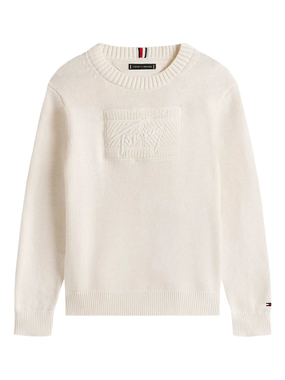 Свитер с круглым вырезом и тисненым логотипом Tommy Hilfiger Junior, нейтральный
Свитер с круглым вырезом и тисненым логотипом Tommy Hilfiger Junior, нейтральный