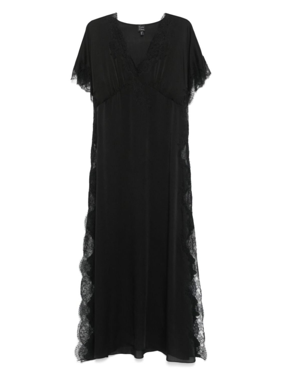 Carine Gilson шелковый кафтан с кружевом, черный
Carine Gilson шелковый кафтан с кружевом, черный
