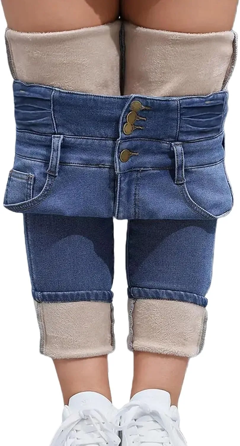 Женские джинсы с флисовой подкладкой, утепленные, скинни, высокая посадка Rianclud
Женские джинсы с флисовой подкладкой, утепленные, скинни, высокая посадка Rianclud