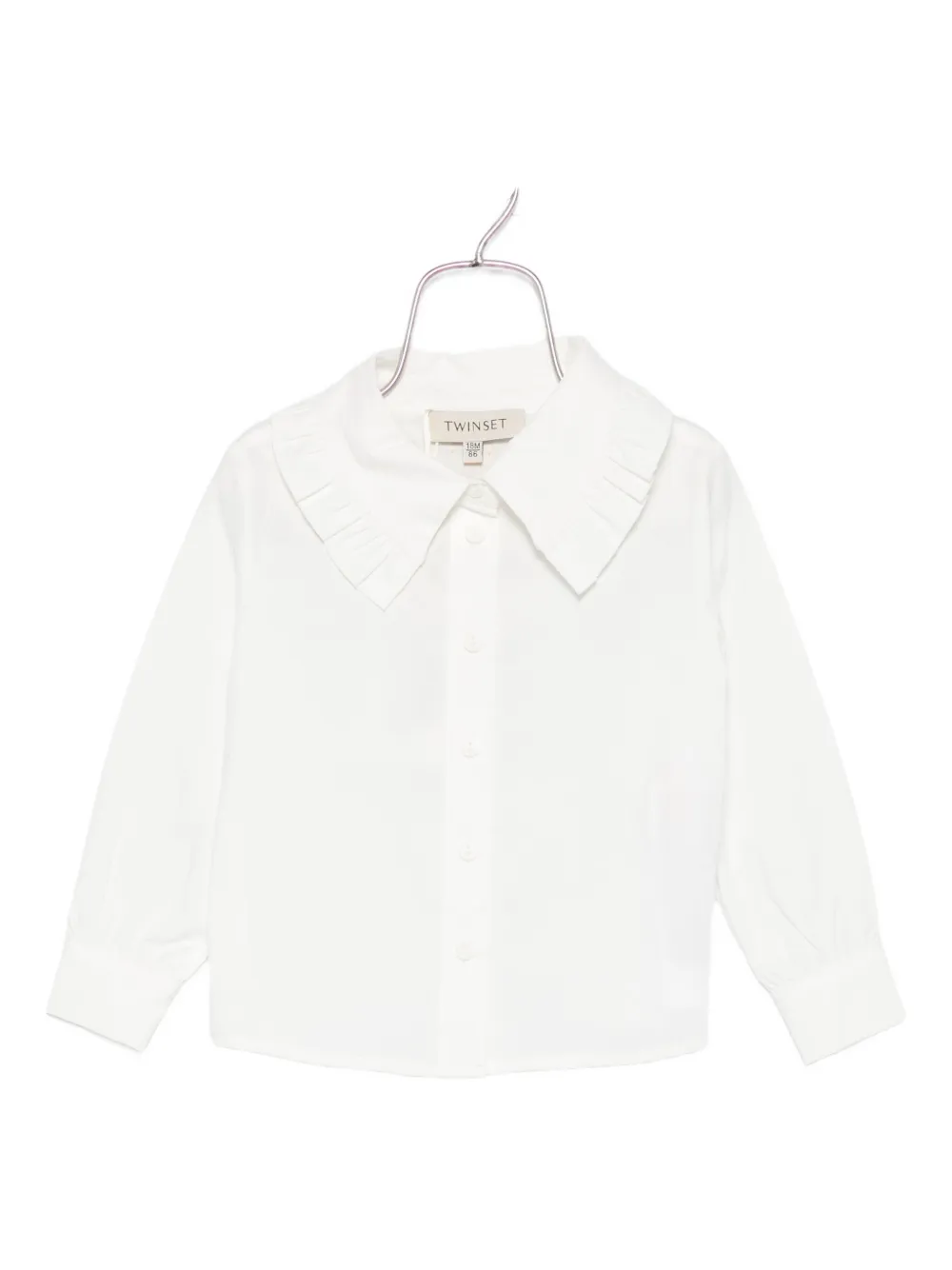 Рубашка с оборчатым воротником TWINSET Kids, белый
Рубашка с оборчатым воротником TWINSET Kids, белый