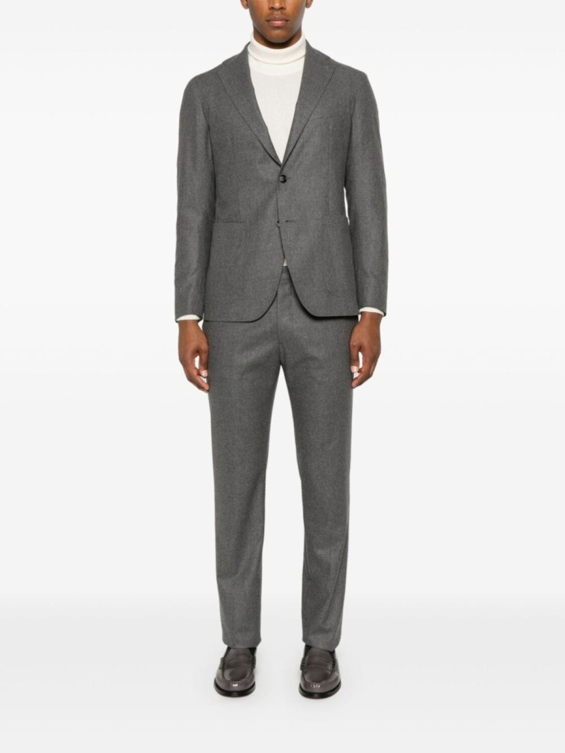 Tagliatore меланжевый однобортный костюм, серый
Tagliatore меланжевый однобортный костюм, серый