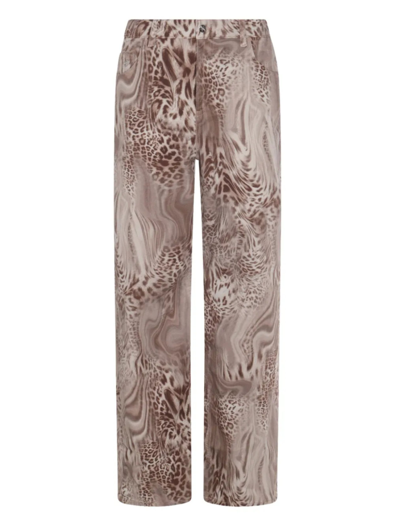 Джинсы прямого кроя с леопардовым принтом Blumarine, коричневый
Джинсы прямого кроя с леопардовым принтом Blumarine, коричневый