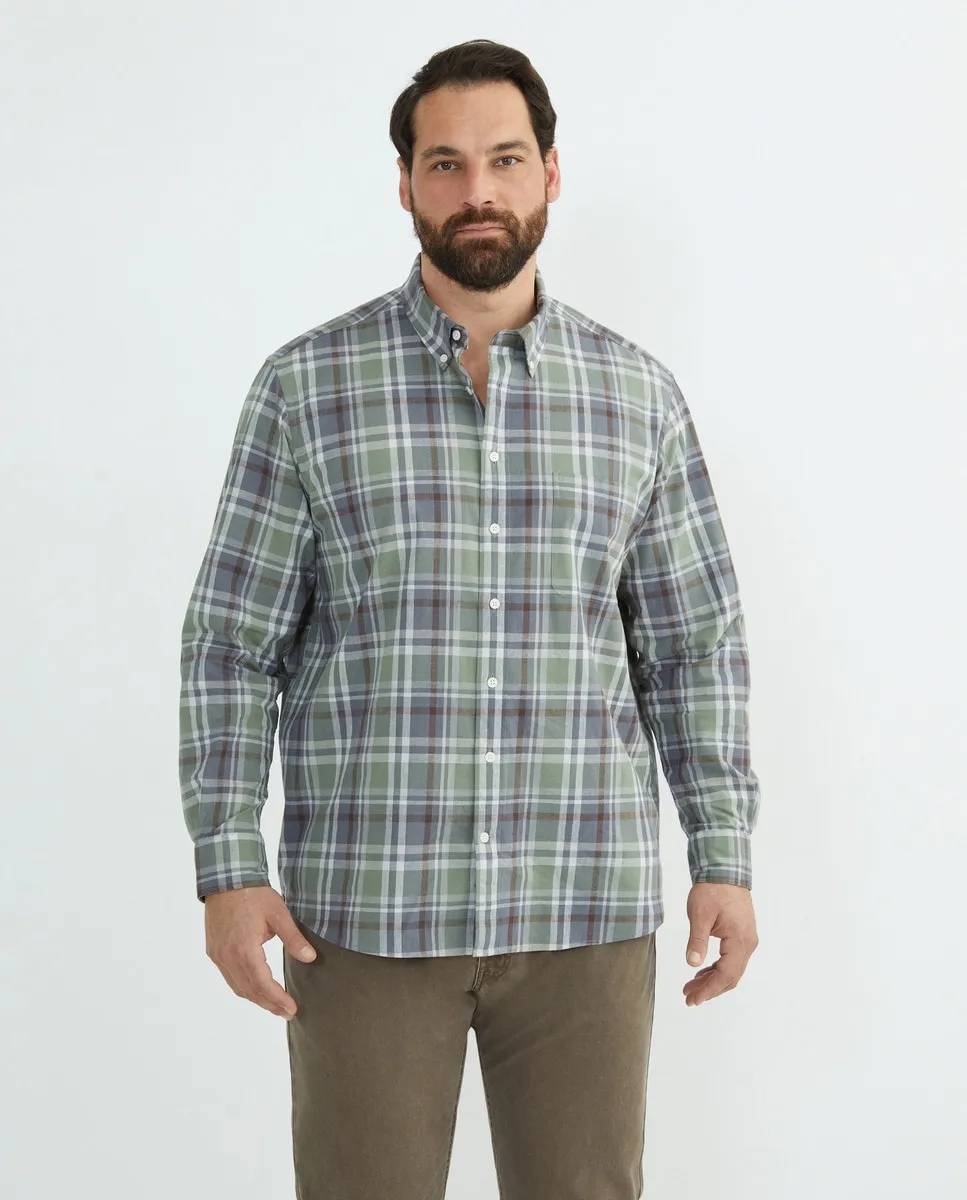 Мужская рубашка, большие размеры, хлопчатобумажная льняная клетка Dustin, зеленый
Мужская рубашка, большие размеры, хлопчатобумажная льняная клетка Dustin, зеленый