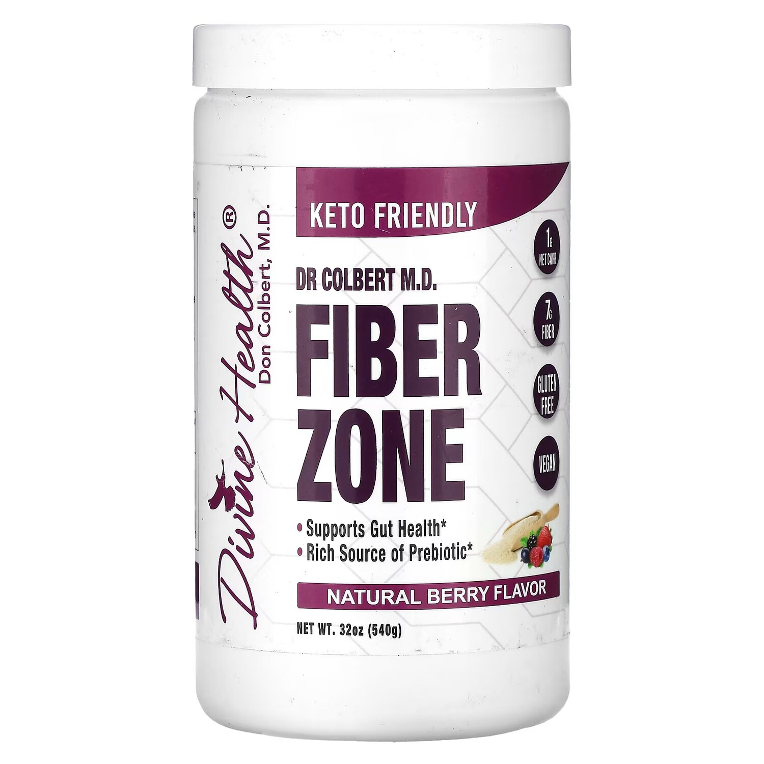 Порошок Divine Health Dr Colbert MD Fiber Zone Natural Berry поддержка здоровья кишечника, 540 г
Порошок Divine Health Dr Colbert MD Fiber Zone Natural Berry поддержка здоровья кишечника, 540 г