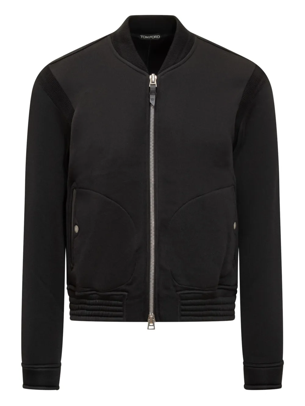 Бомбер на молнии со вставками в рубчик TOM FORD, черный
Бомбер на молнии со вставками в рубчик TOM FORD, черный