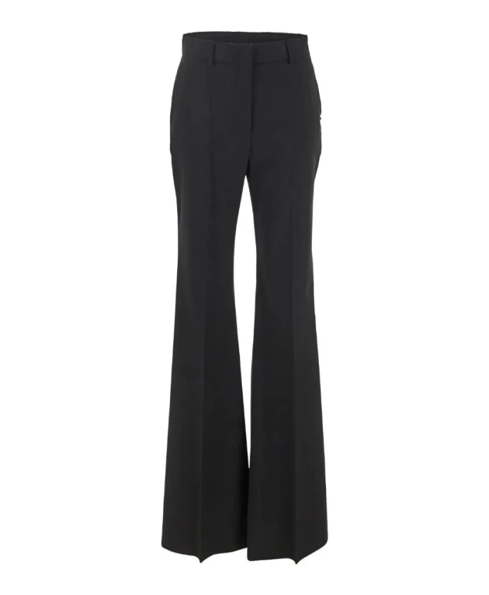 Черные шерстяные брюки с высокой талией Sportmax, черный
Черные шерстяные брюки с высокой талией Sportmax, черный