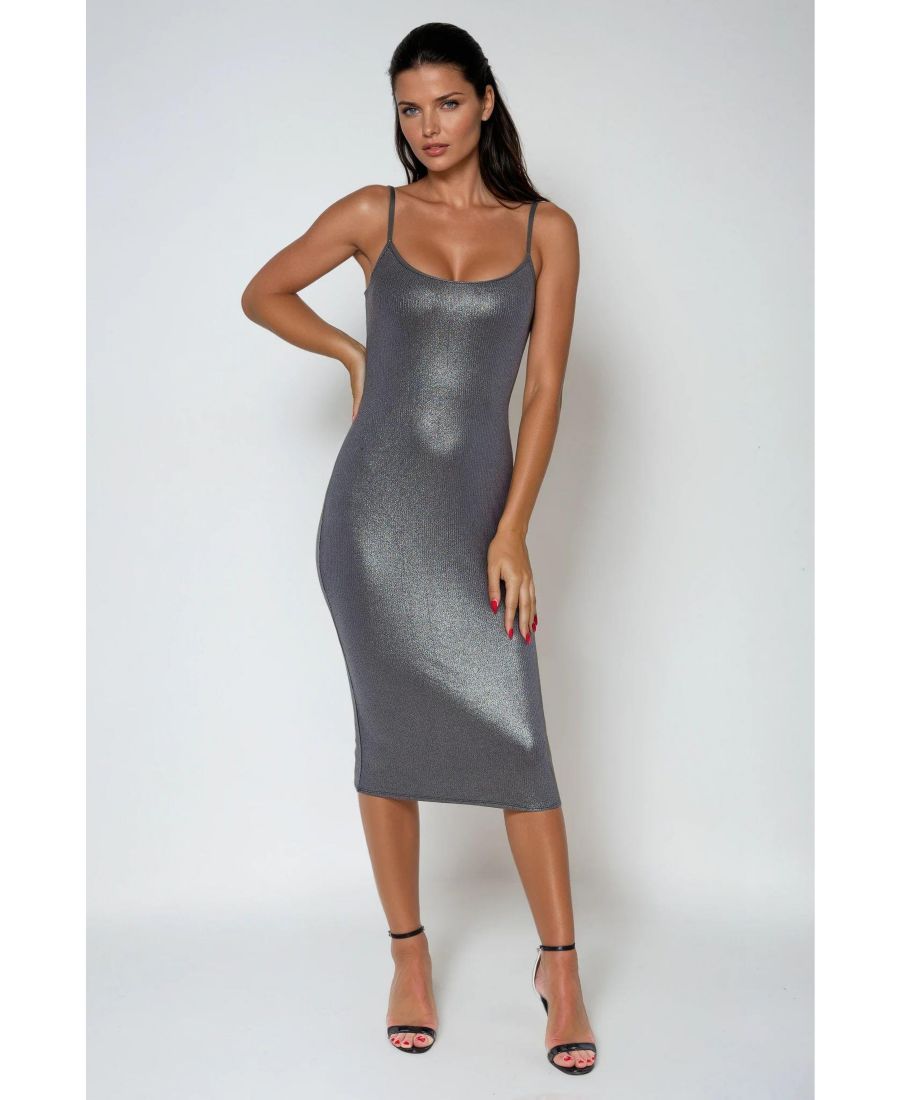 Женское миди-платье с фольгированной ребристой отделкой Bebe, Black
Женское миди-платье с фольгированной ребристой отделкой Bebe, Black