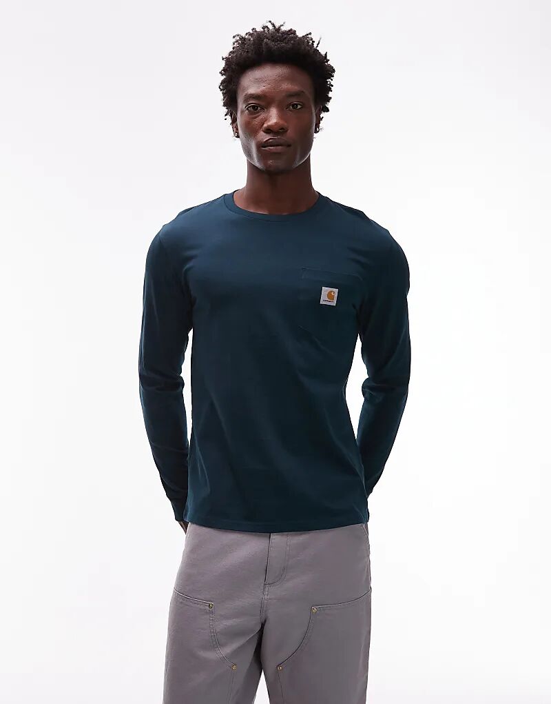 Футболка Carhartt WIP с длинным рукавом и карманом темно-зеленого цвета
Футболка Carhartt WIP с длинным рукавом и карманом темно-зеленого цвета