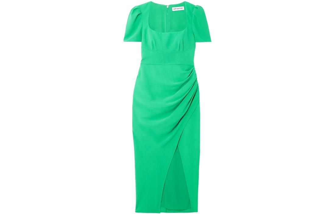 Платье с присборенными рукавами-фонариками Self-portrait, зеленый
Платье с присборенными рукавами-фонариками Self-portrait, зеленый