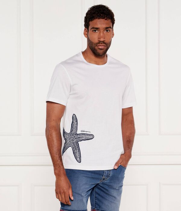 Футболка старлетка Loose fit Vilebrequin, белый 
Футболка старлетка Loose fit Vilebrequin, белый