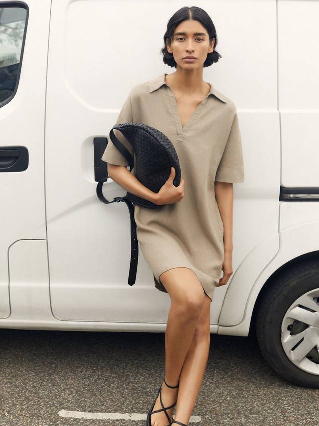 Льняное мини-платье поло orla HUSH, бежевый
Льняное мини-платье поло orla HUSH, бежевый