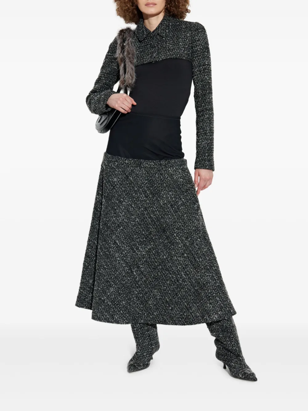 Юбка миди с завышенной талией и вставками Diesel, серый
Юбка миди с завышенной талией и вставками Diesel, серый