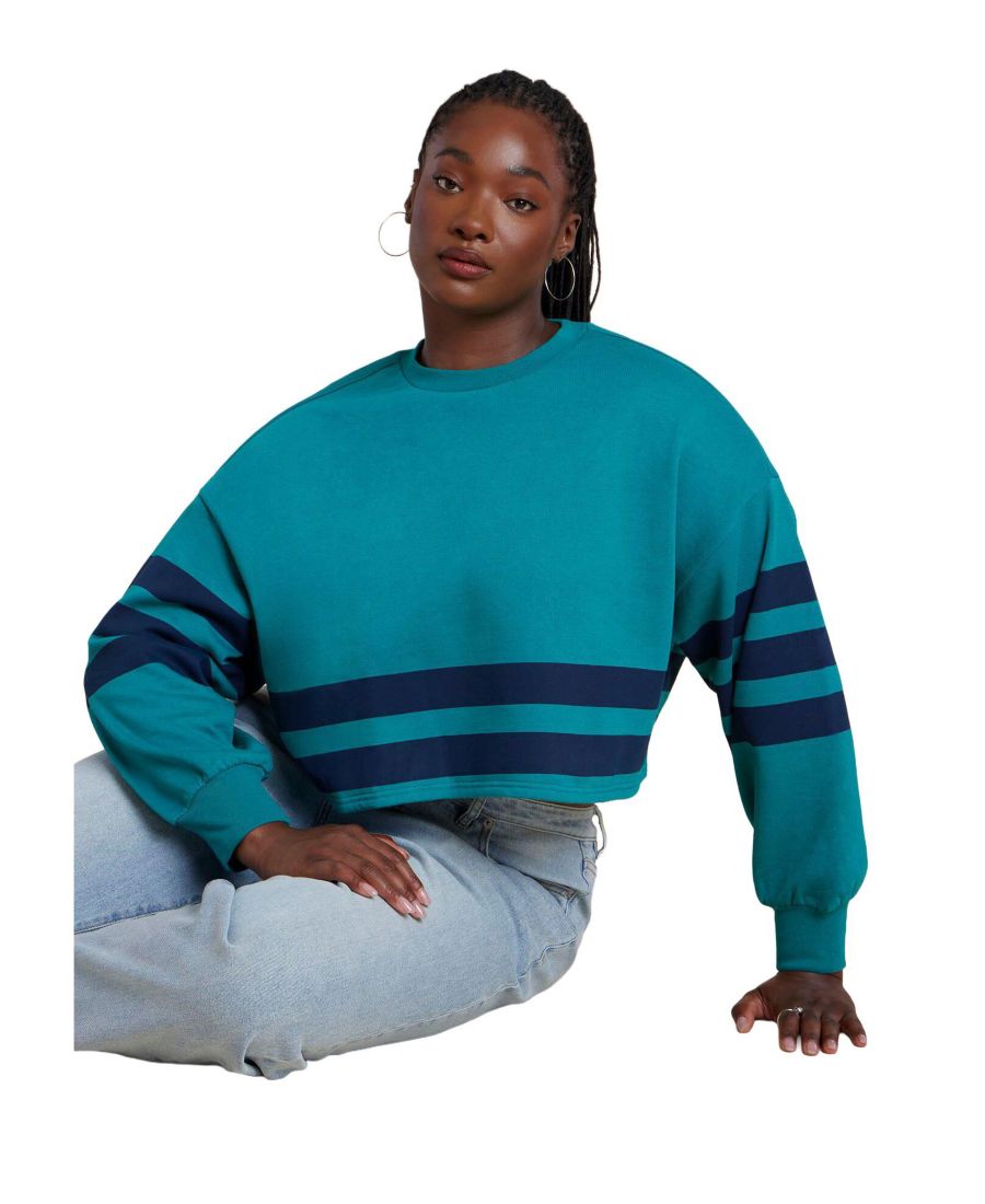 Женская укороченная толстовка свободного кроя больших размеров ELOQUII, Jungle green stripe
Женская укороченная толстовка свободного кроя больших размеров ELOQUII, Jungle green stripe