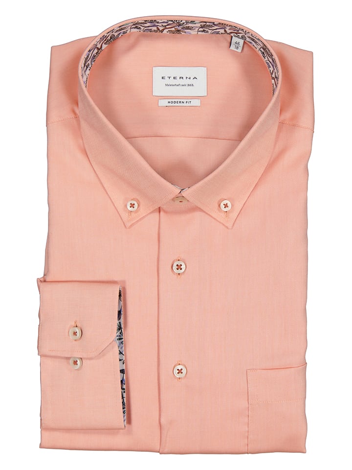 Eterna Рубашка - современный крой - лососевого цвета
Eterna Рубашка - современный крой - лососевого цвета