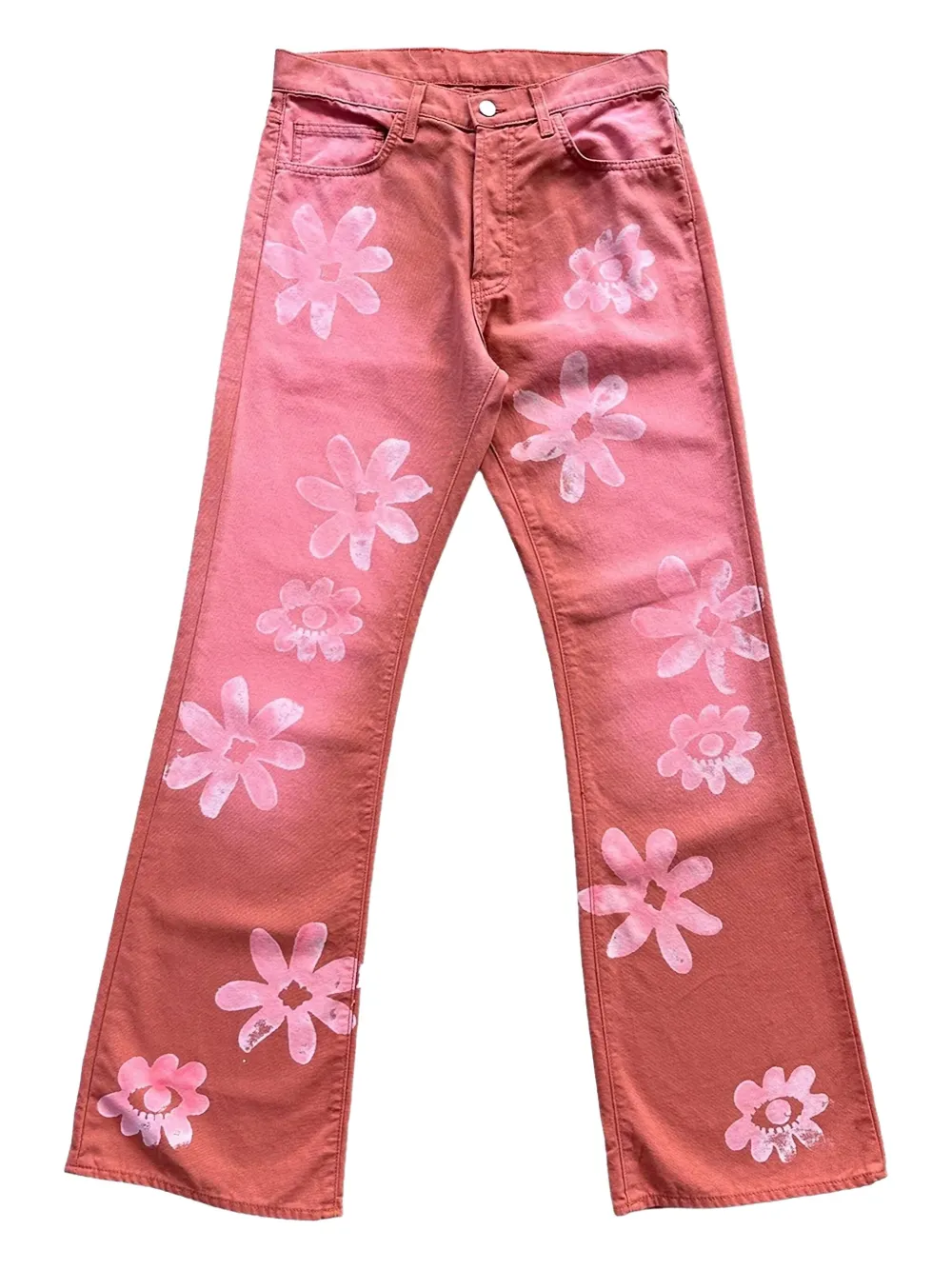 Расклешенные джинсы с цветочным принтом Alchemist, красный
Расклешенные джинсы с цветочным принтом Alchemist, красный