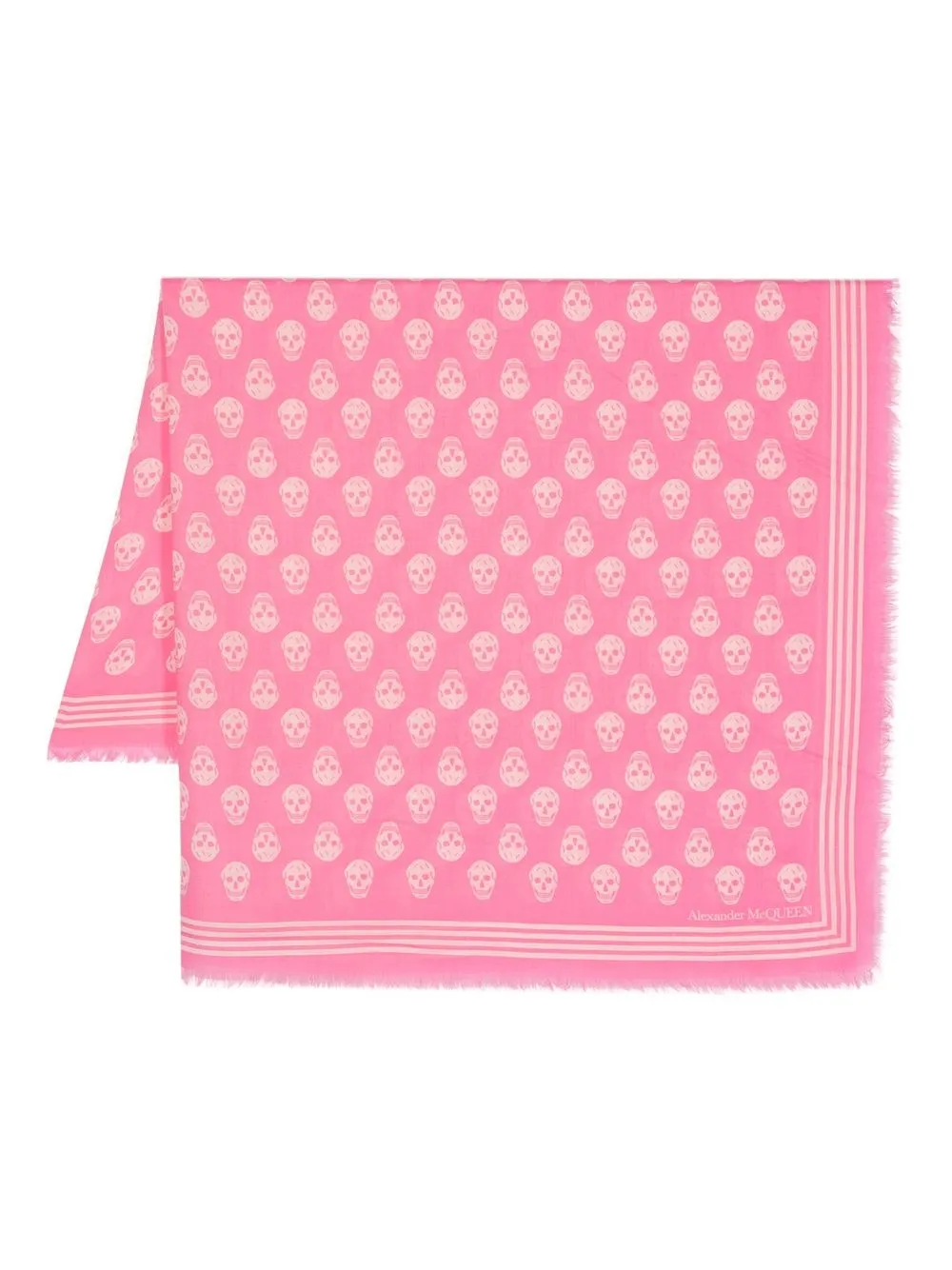 Шерстяной шарф с бахромой и принтом Alexander McQueen, розовый
Шерстяной шарф с бахромой и принтом Alexander McQueen, розовый