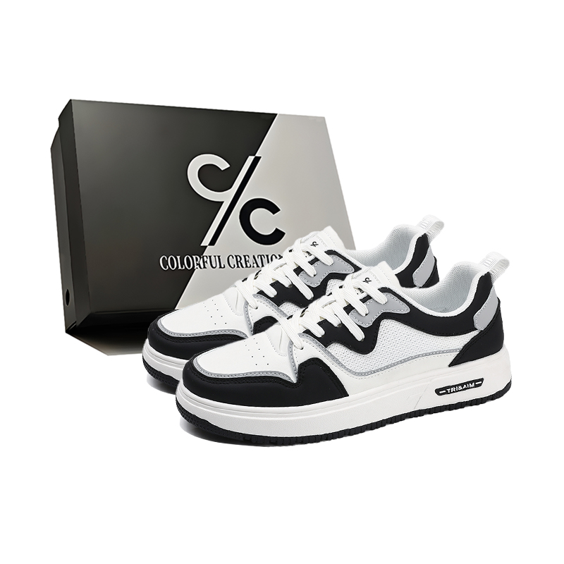 Colorful Creations Кроссовки для скейтбординга мужские, низкие, белые, черные/бело-абрикосовые
Colorful Creations Кроссовки для скейтбординга мужские, низкие, белые, черные/бело-абрикосовые