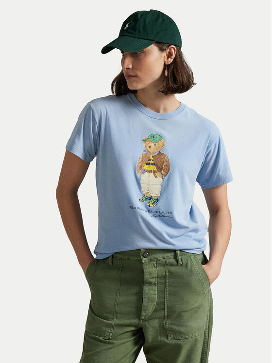 Футболка relaxed fit 211971730001 Polo Ralph Lauren, голубой 
Футболка relaxed fit 211971730001 Polo Ralph Lauren, голубой