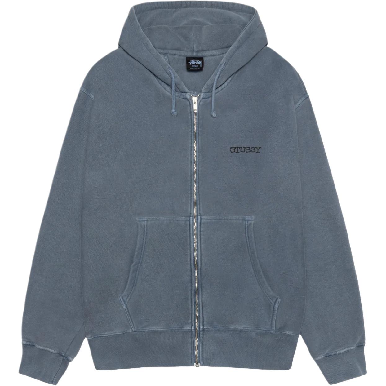 Джерси худи с молнией пигментного крашения Stussy, синий
Джерси худи с молнией пигментного крашения Stussy, синий