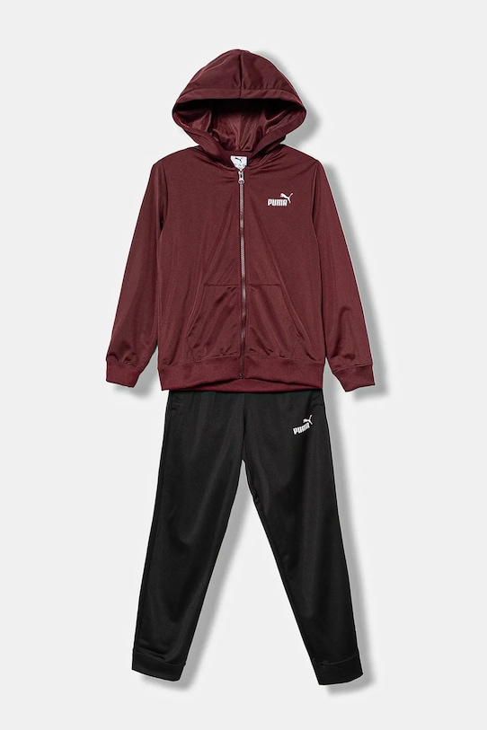 Детский полиэстеровый костюм с капюшоном и молнией B Puma, бордовый
Детский полиэстеровый костюм с капюшоном и молнией B Puma, бордовый