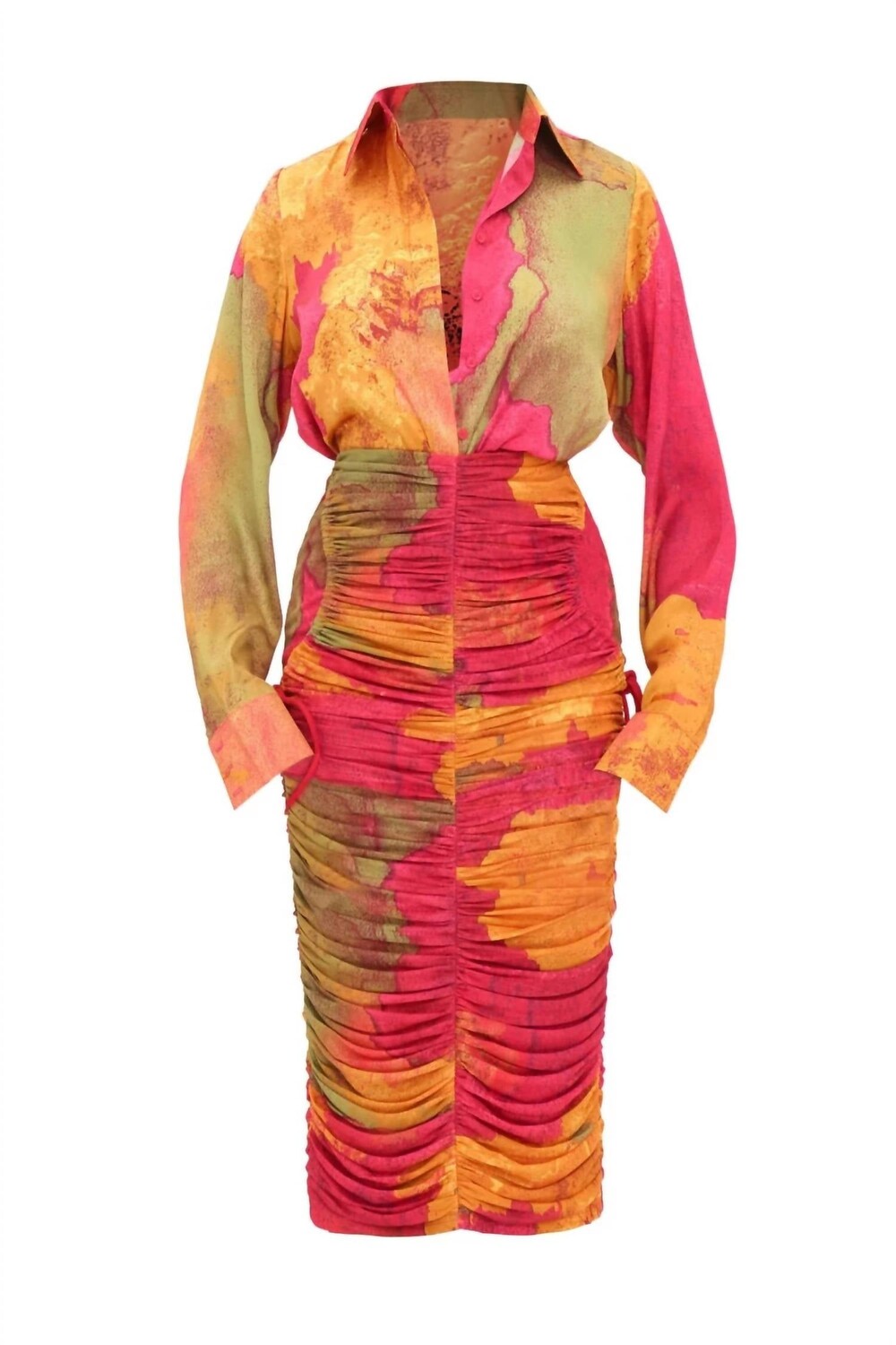 Красно-желтая сетчатая юбка-миди Taka ANDREA IYAMAH
Красно-желтая сетчатая юбка-миди Taka ANDREA IYAMAH