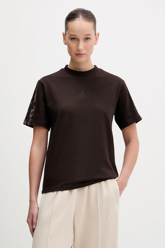 Хлопковая футболка Adidas, коричневый
Хлопковая футболка Adidas, коричневый