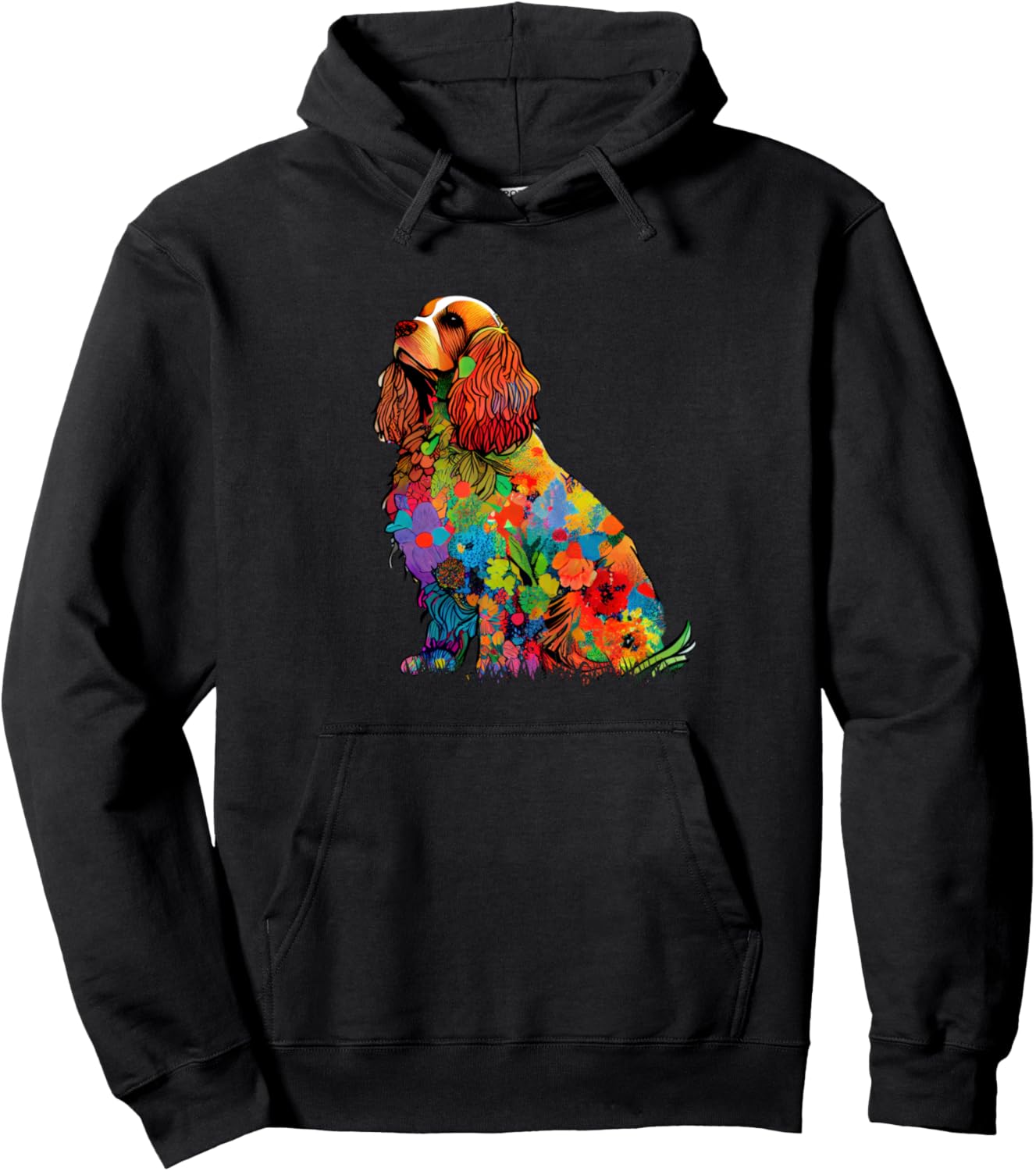 Яркая толстовка с принтом спаниеля и цветочного узора Colorful Floral Spaniel Dog Art Pattern, черный
Яркая толстовка с принтом спаниеля и цветочного узора Colorful Floral Spaniel Dog Art Pattern, черный