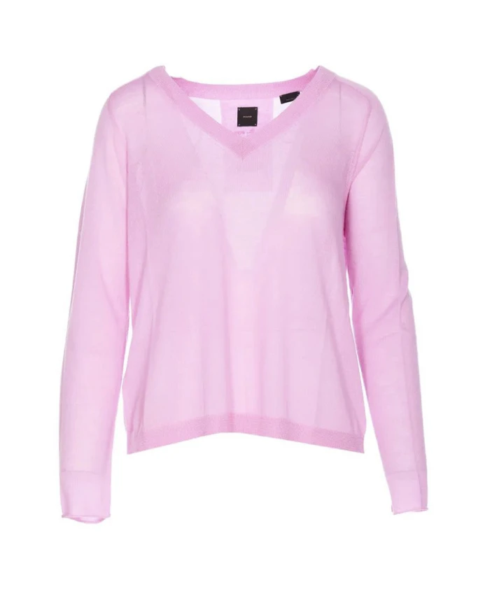 Вязаный свитер с V-образным вырезом Pinko, розовый
Вязаный свитер с V-образным вырезом Pinko, розовый