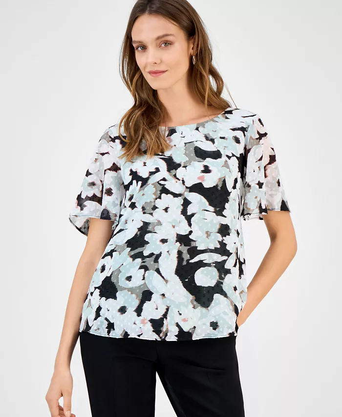 Женская блузка с принтом Swiss Dot и рукавами-крылышками Kasper, зеленый
Женская блузка с принтом Swiss Dot и рукавами-крылышками Kasper, зеленый