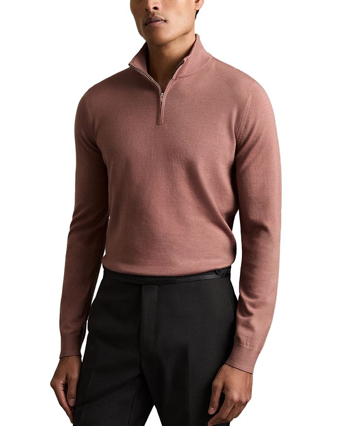 Блэкхолл Полузастегивающийся Свитер REISS, розовый 
Блэкхолл Полузастегивающийся Свитер REISS, розовый